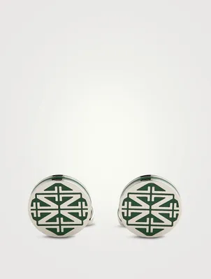 Oval Enamel Cufflinks