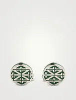 Oval Enamel Cufflinks