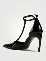 Patent Leather T-Strap Pumps