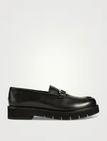 Leather Lug-Sole Loafers