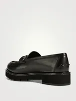 Leather Lug-Sole Loafers