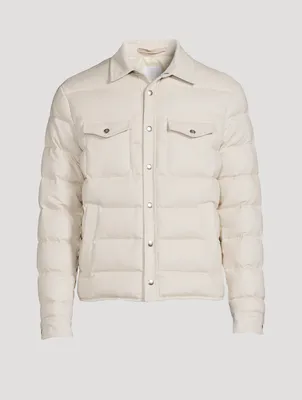 Silk And Cashmere Quilted Shirt Jacket