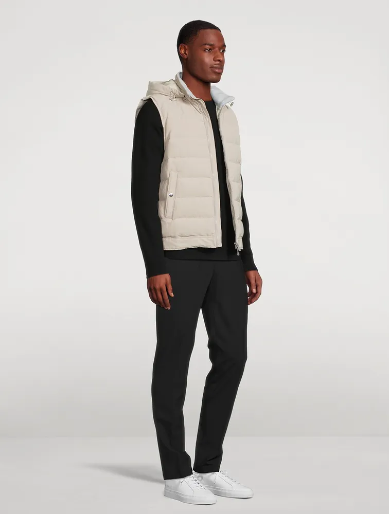 Linen-Blend Down Vest