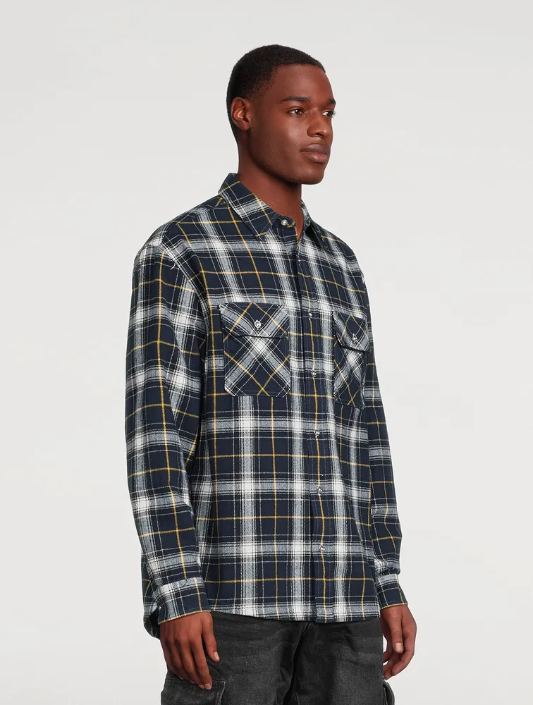 Cotton Flannel Plaid Shirt