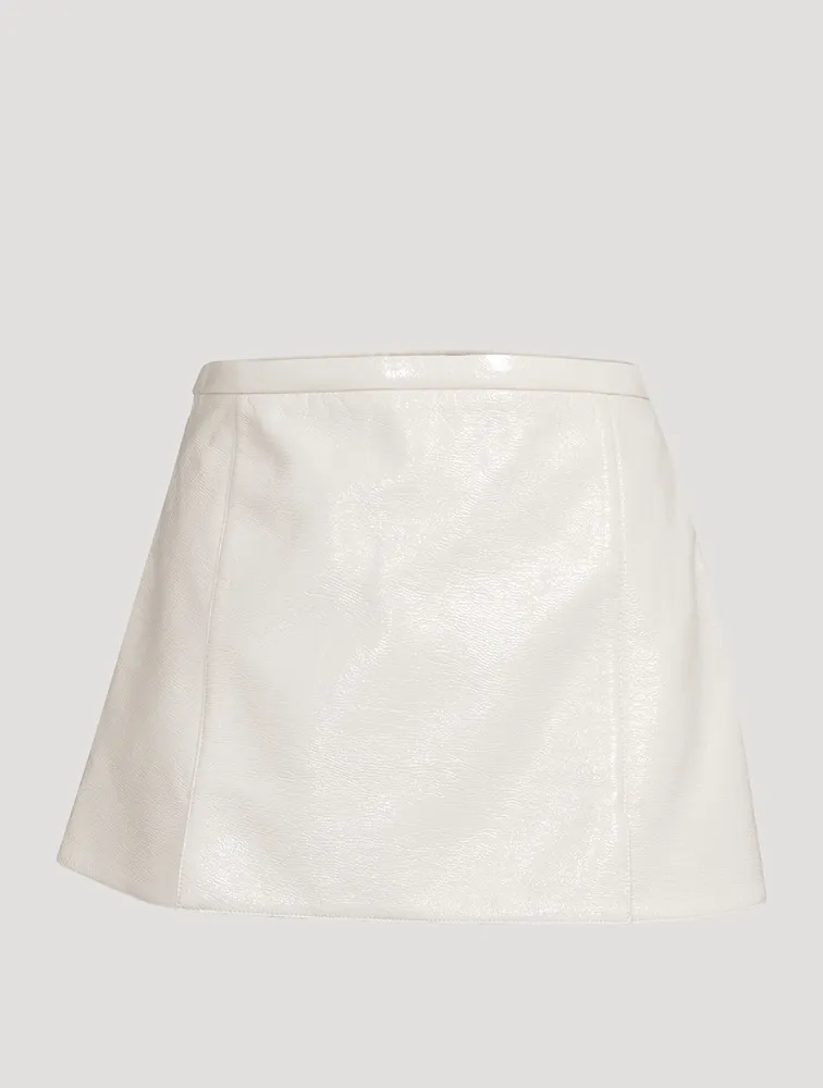 Heritage Vinyl A-Line Mini Skirt