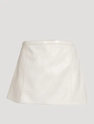 Heritage Vinyl A-Line Mini Skirt