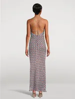 Maribel Lace Back Bias Maxi Dress