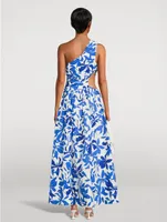 Bleue Asymmetrical Cut-Out Maxi Dress