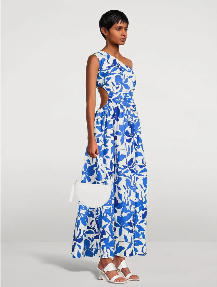 Bleue Asymmetrical Cut-Out Maxi Dress