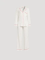 Gisele Long Pajama Set Triple Hearts Print