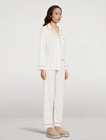 Gisele Long Pajama Set Triple Hearts Print