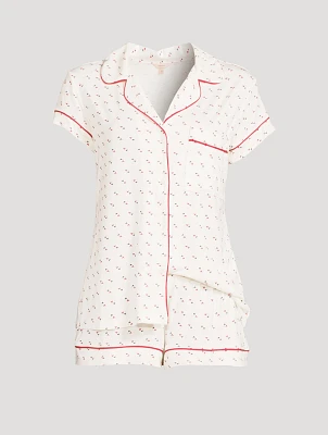 Gisele Short Pajama Set Triple Hearts Print