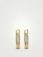 Pavé Cuban Link Hoop Earrings