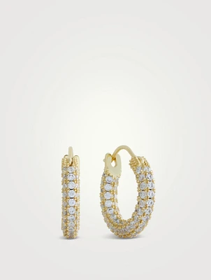 Amalfi Pavé Huggie Hoop Earrings