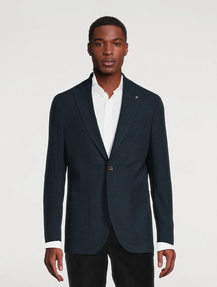 Hampton Textured Stretch Wool Jacket