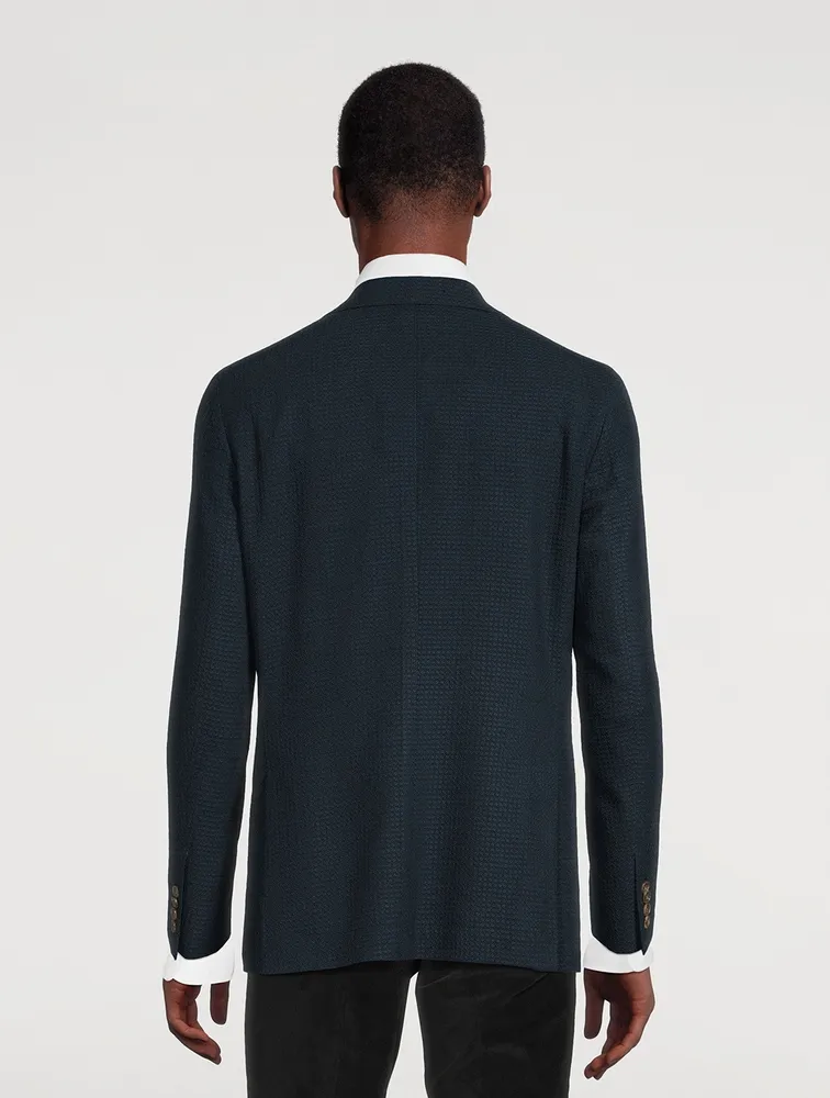Hampton Textured Stretch Wool Jacket