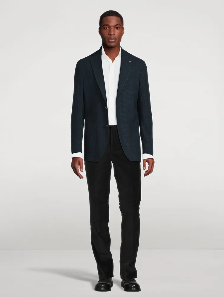 Hampton Textured Stretch Wool Jacket