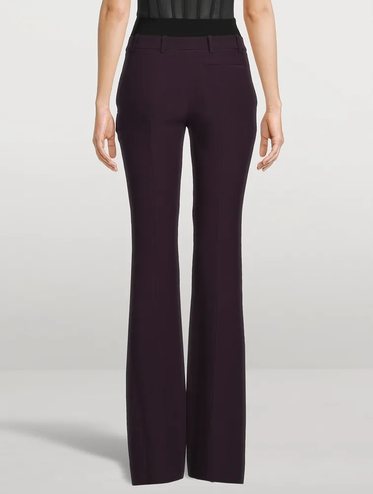 Crepe Bootcut Trousers