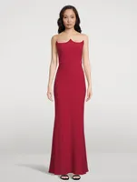 Strapless Crepe Gown