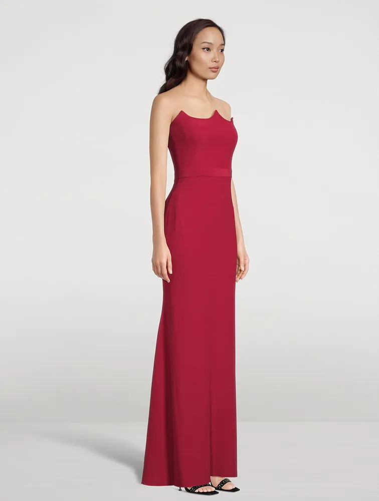 Strapless Crepe Gown