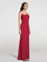 Strapless Crepe Gown