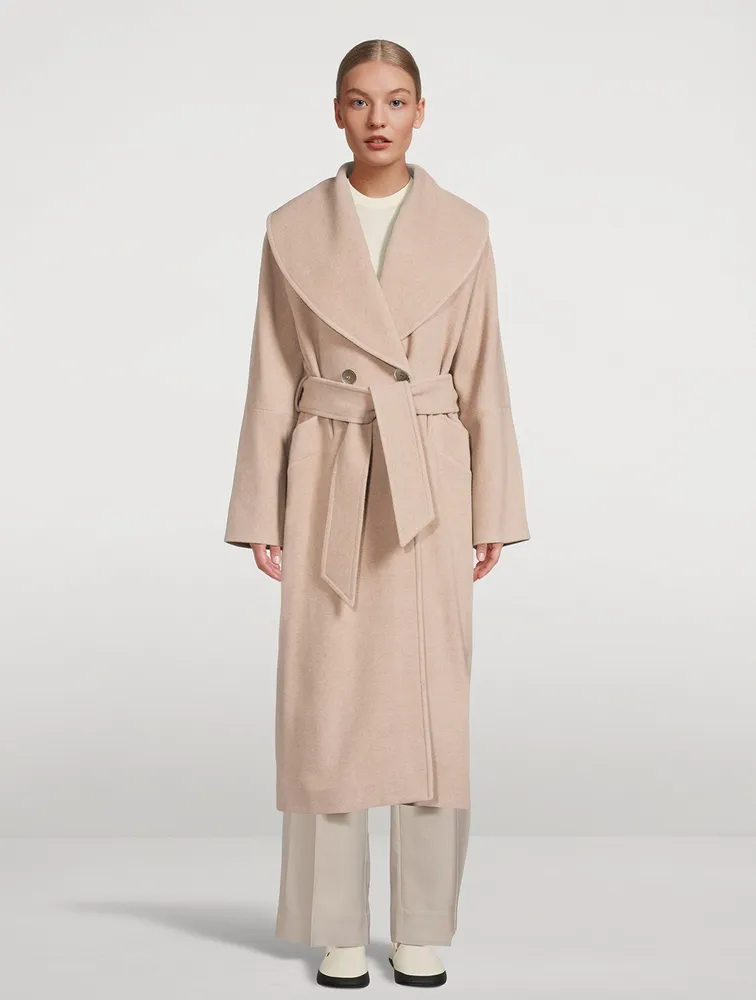 Belted Wool And Cashmere Trench Coat