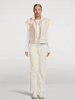 Gravity Convertible Shearling-Trimmed Leather Jacket
