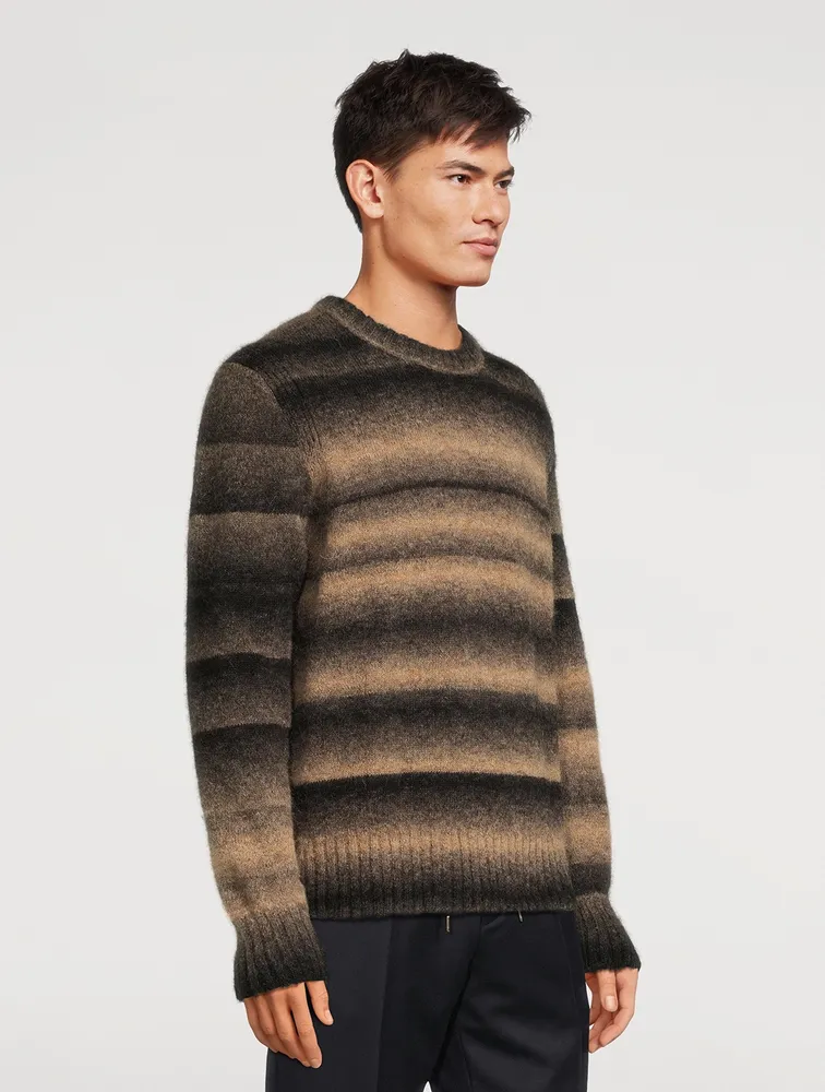 Alpaca-Blend Ombre Stripe Sweater