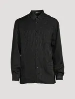 Croc-Effect Jacquard Long-Sleeve Shirt