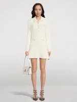 Sequin Knit Pearl Mini Dress