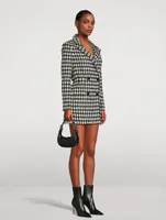 Check Bouclé Tailored Mini Dress