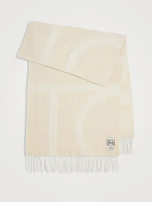 Wool Jacquard Monogram Scarf