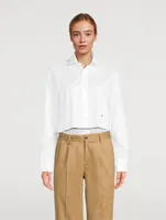 Cropped Poplin Shirt