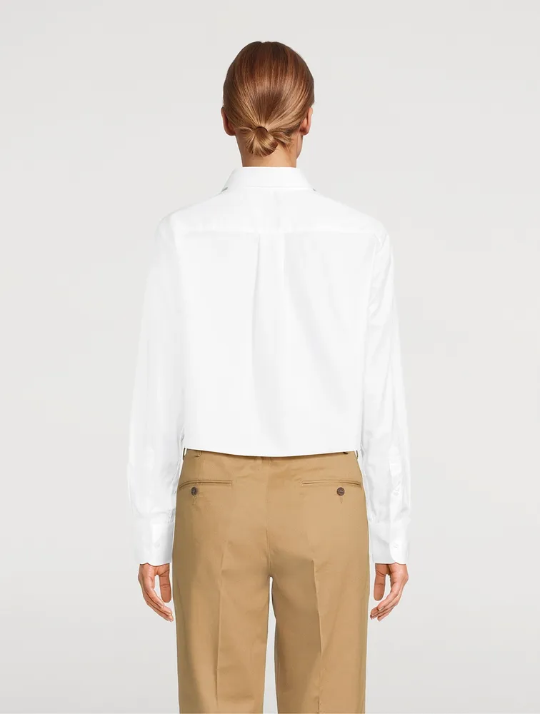 Cropped Poplin Shirt