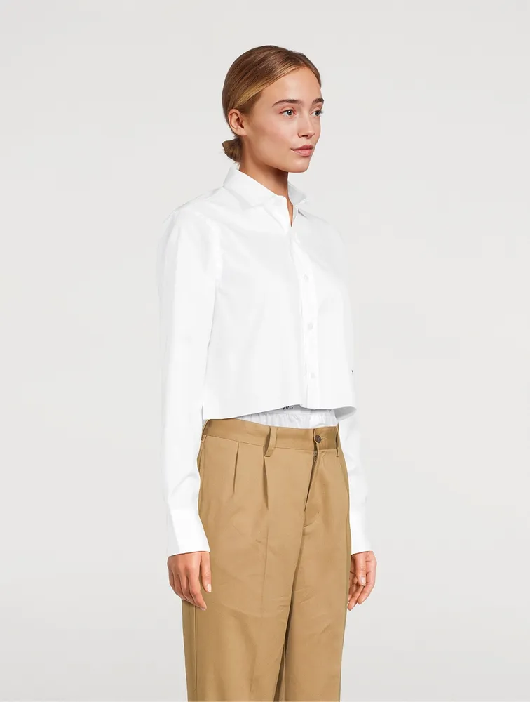 Cropped Poplin Shirt