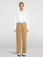 Cropped Poplin Shirt