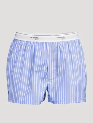 Cotton Boxer Shorts Stripe Print