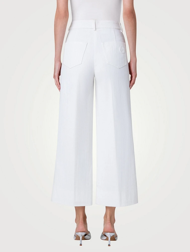 Chiara Wide-Leg Cropped Jeans