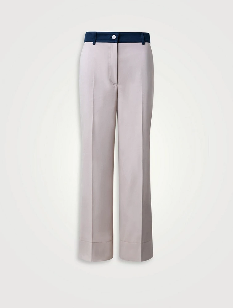 Chiara Cotton Wide-Leg Cropped Pants