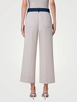 Chiara Cotton Wide-Leg Cropped Pants