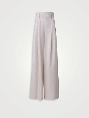 Florina Linen-Blend Oversized Pants