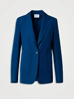 Linen-Blend Blazer