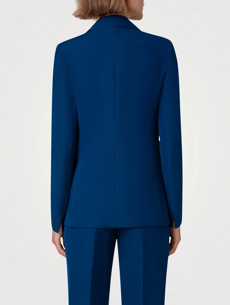 Linen-Blend Blazer