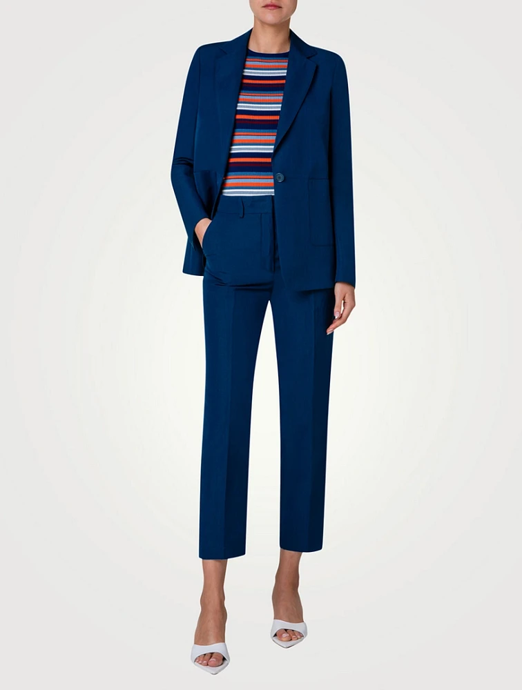 Linen-Blend Blazer