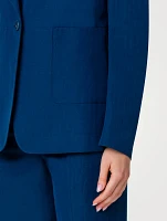 Linen-Blend Blazer