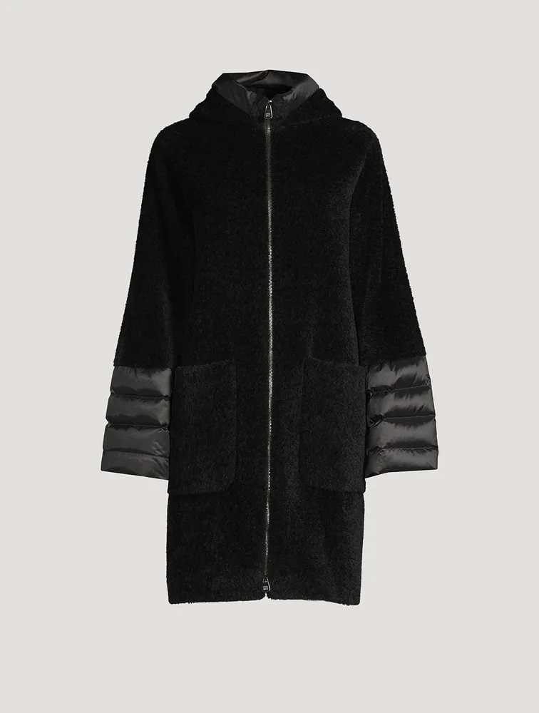 Wool Alpaca Coat With Nylon Trim