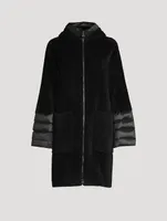 Wool Alpaca Coat With Nylon Trim