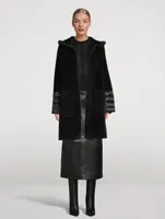 Wool Alpaca Coat With Nylon Trim