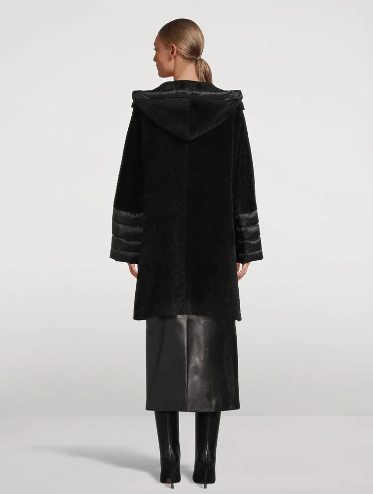 Wool Alpaca Coat With Nylon Trim
