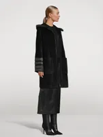 Wool Alpaca Coat With Nylon Trim